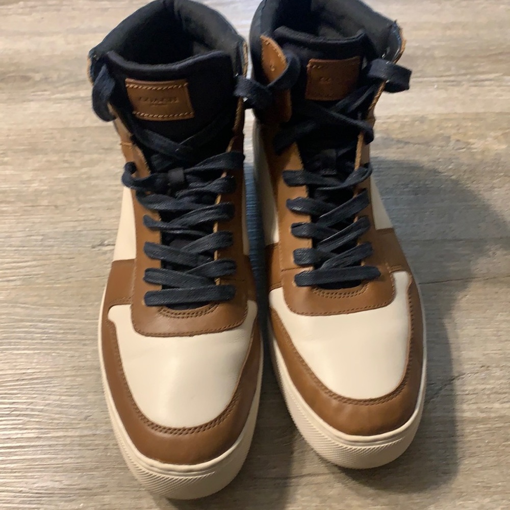 Coach shoes, sz 12 men’s , cream, navy & brown